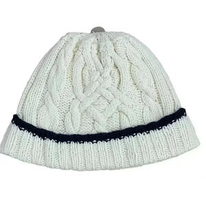 Baby Gap Toddler Knitted Ivory Lined Cotton Hat SZ 2-3T
